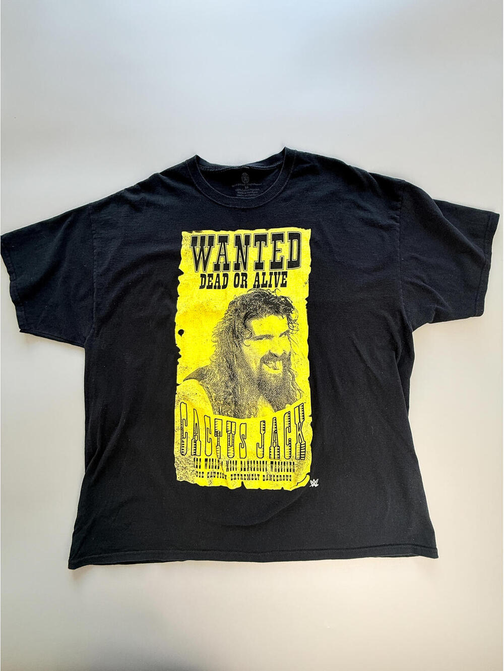 WWE Cactus Jack‎ T Shirt, Wanted Dead Or Alive Tee, Wrestling Graphic Tee, 3XL